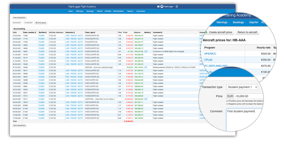 FlightLogger Student Accounting Module FlightLogger Student Accounting Module